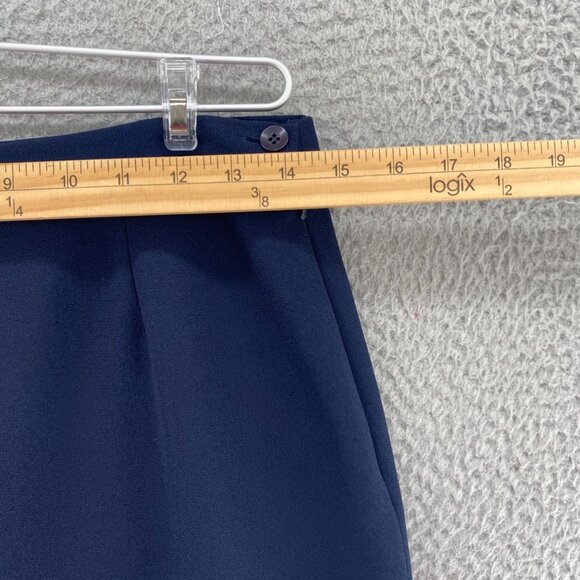 Karen Scott Suit Set Womens 8 Navy Jacket Midi Pencil Skirt Shell Top 3 Piece - Picture 8 of 16